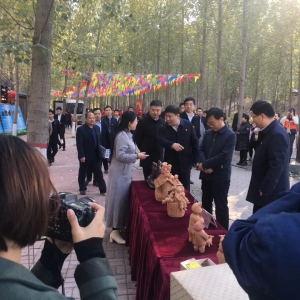 省市领导参观泥塑，并给予充分肯定！